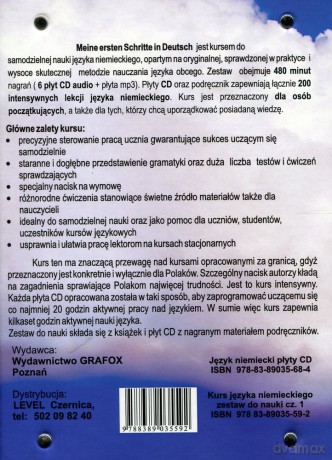 Meine Ersten Schritte In Deutsch (Część 1) Intensywny Kurs Języka Niemieckiego Dla Początkujących - Waldemar Trambacz [KSIĄŻKA]+[6CD]+[CD-MP3]