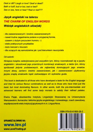 Język Angielski Na Talerzu. The Charm Of English Words. Wdzięk Angielskich Słów(Ek) - Elwira Pająk [KSIĄŻKA]