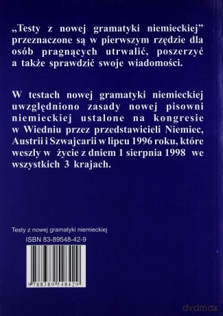 Testy Z Nowej Gramatyki Niemieckiej - Marek Żurek [KSIĄŻKA]