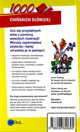 1000 Chińskich Słówek Ilustrowany Słownik Chińsko-Polski Polsko-Chiński - Zuzanna Kołucka, Jiulian Yu [KSIĄŻKA]