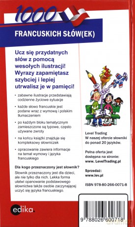 1000 Francuskich Słów Ilustrowany Słownik Francusko-Polski Polsko-Francuski - Katarzyna Patora, Frederic Riou [KSIĄŻKA]