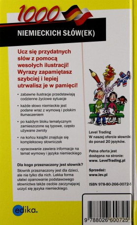 1000 Niemieckich Słów Ilustrowany Słownik Niemiecko-Polski Polsko-Niemiecki - Katarzyna Drzyzga [KSIĄŻKA]