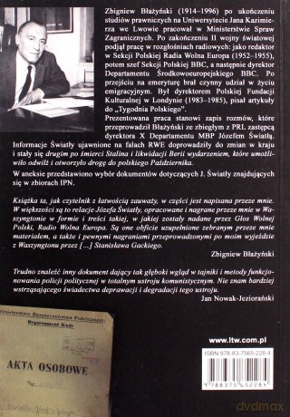 Mówi Józef Światło. Za kulisami bezpieki i partii - Zbigniew Błażyński [KSIĄŻKA]