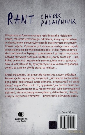 Rent Rant - Chuk Palahniuk [KSIĄŻKA]