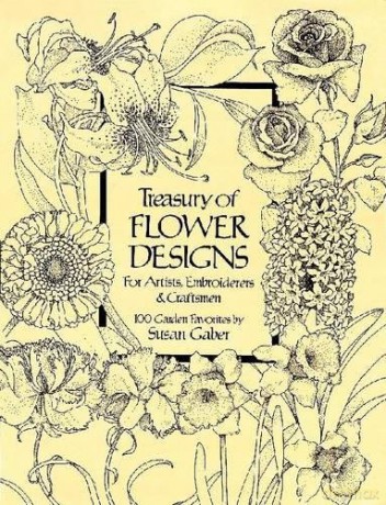 Treasury of Flower Designs for Artists, Embroiderers and Craftsmen (Dover Pictorial Archive) - Susan Gaber [KSIĄŻKA]