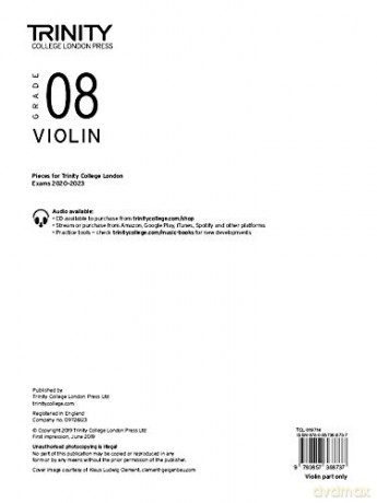 Trinity College London Violin Exam Pieces 2020-2023: Grade 8 (Violin Part Only) - Trinity College London [KSIĄŻKA]