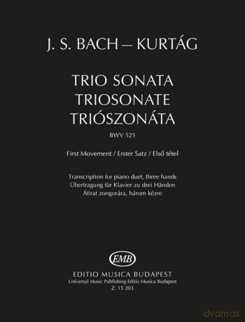 Trio Sonata BWV 525, First movement Transcription for piano duet (three hands) (Pianos (2)) - Johann Sebastian Bach [KSIĄŻKA]