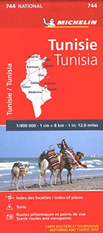 Tunisia - Michelin National Map 744: Map (Michelin National Maps, 744) - Michelin [KSIĄŻKA]