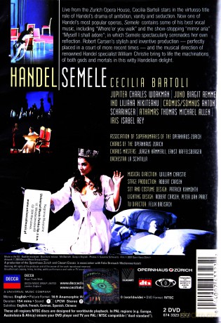 Cecilia Bartoli: Handel:Semele [2DVD]