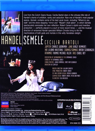 Cecilia Bartoli: Handel:Semele Blu-Ray [Blu-Ray]