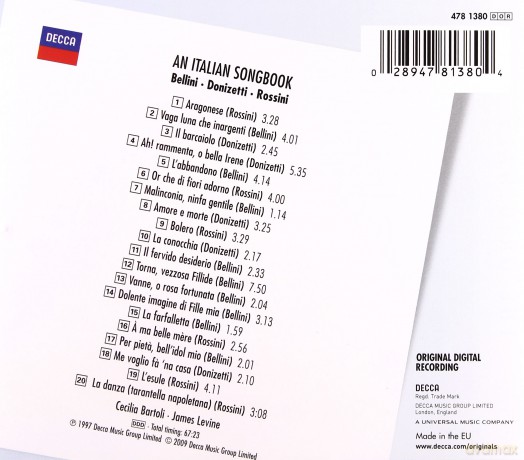 Cecilia Bartoli: Italian Songbook [CD]