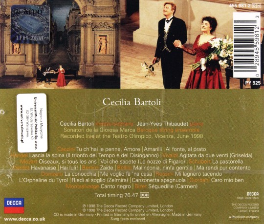Cecilia Bartoli: Live In Italy [CD]