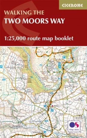 Two Moors Way Map Booklet: 1:25,000 OS Route Mapping - Sue Viccars [KSIĄŻKA]