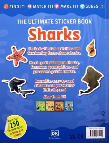 Ultimate Sticker Book Sharks [KSIĄŻKA]