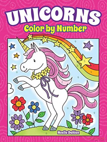 Unicorns Color by Number (Dover Fantasy Coloring Books) - Noelle Dahlen [KSIĄŻKA]