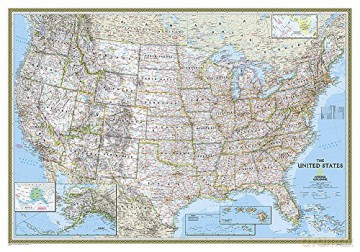 United States Classic, laminated: Wall Maps U.S. - National Geographic Maps [KSIĄŻKA]