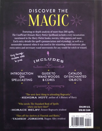 Unofficial Ultimate Harry Potter Spellbook, The: A complete reference guide to every spell in the wizarding world (Unofficial Harry Potter Reference Library) - Lab, Media Books [KSIĄŻKA]
