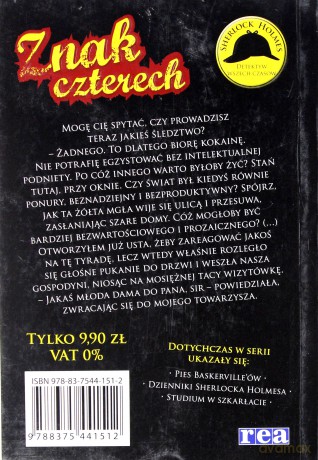 Znak Czterech /Artur Conan Doyle [KSIĄŻKA]