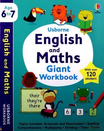 Usborne English and Maths Giant Workbook 6-7 (Usborne Workbooks) - Holly Bathie [KSIĄŻKA]