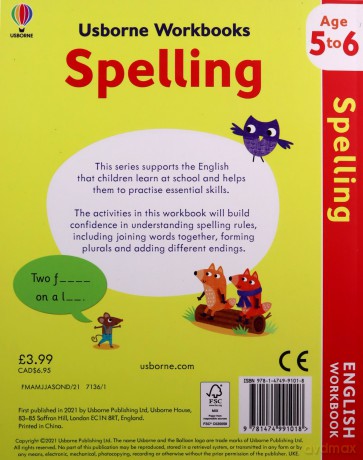 Usborne Workbooks Spelling 5-6 - Bingham Jane [KSIĄŻKA]