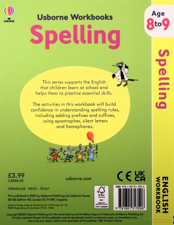 Usborne Workbooks Spelling 8-9 - Jane Bingham [KSIĄŻKA]