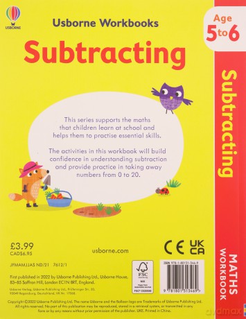 Usborne Workbooks Subtracting 5-6 - Holly Bathie [KSIĄŻKA]