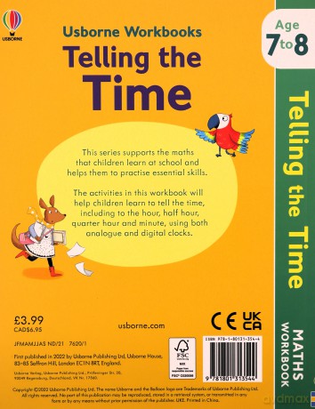 Usborne Workbooks Telling the Time 7-8 - Holly Bathie [KSIĄŻKA]
