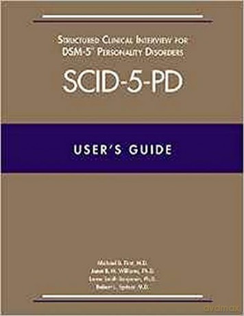 User's Guide for the Structured Clinical Interview for DSM-5 Personality Disorders (SCID-5-PD) - Michael B. First MD [KSIĄŻKA]