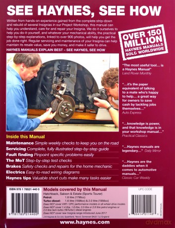 Vauxhall/Opel Insignia Service and Repair Manual: 08-17 [KSIĄŻKA]