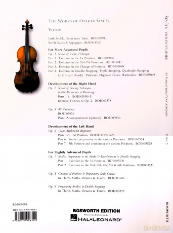 Violin Studies 40 Variations Op. 3 - Otakar Sevcik [KSIĄŻKA]