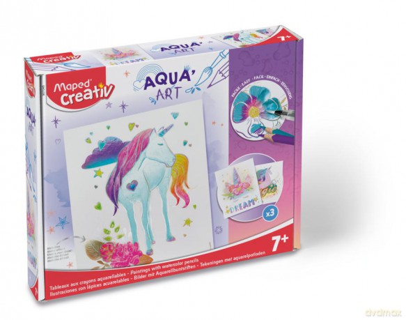 Aqua Art obrazy akwarelowe motyw jednorożec Creativ