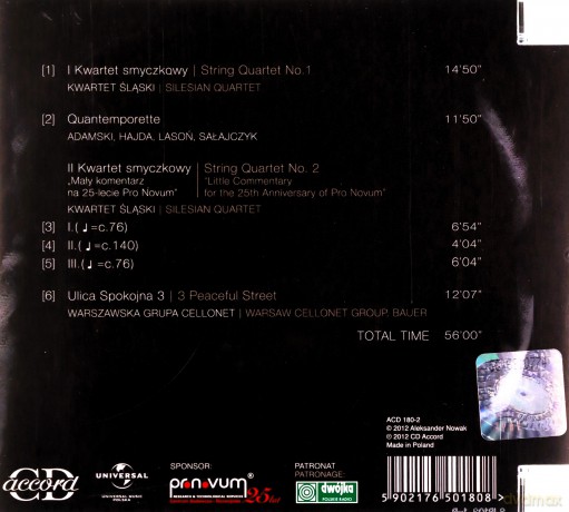 Kwartet Śląski: Aleksander Nowak [CD]