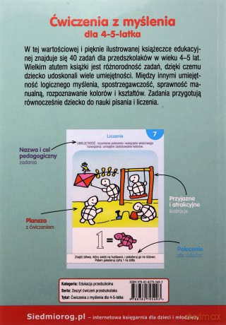Ćwiczenia z myślenia dla 4-5-latka - Tamara Michałowska [KSIĄŻKA]