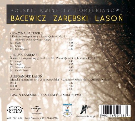 Lason Ensemble: Polish Piano Quintets (digipack) [CD]