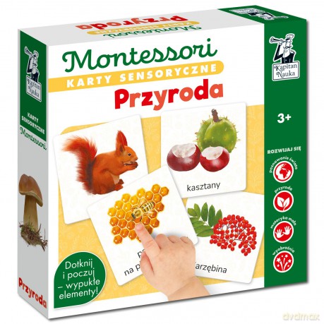 Karty sensoryczne Montessori Przyroda Kapitan Nauka - Katarzyna Dołhun [GRA]