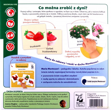 Karty sensoryczne Montessori Przyroda Kapitan Nauka - Katarzyna Dołhun [GRA]
