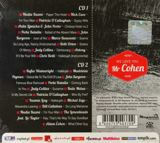 We Love You Mr Cohen (digipack) [2CD]