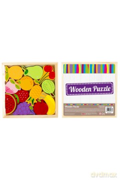 Układanka drewniana 12 el. Owoce