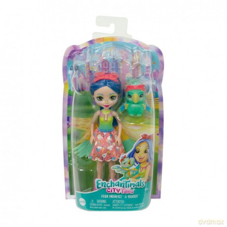 Enchantimals Prita Parakeet Lalka Papuga + zwierzątko