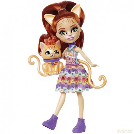 Enchantimals Tarla Orange Cat Lalka Kot + zwierzątko