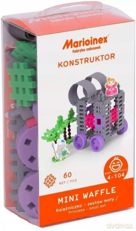 Klocki Waffle mini - Księżniczka zestaw mały 60 elementów [KLOCKI]