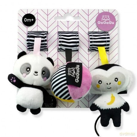 Pluszowe Zawieszki Panda Małpka Piłka GaGaGu
