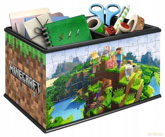 RAVENSBURGER 216 el. 3D Szkatułka Minecraft [PUZZLE]
