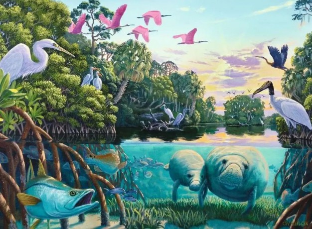RAVENSBURGER 500 el. Morskie zwierzęta i ptaki [PUZZLE]