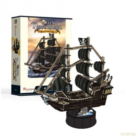 3D Okręt Piracki Zemsta Królowej Anny 155 el. [PUZZLE]