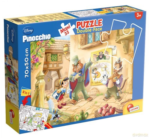 Puzzle dwustronne Maxi 35 el. Pinokio [PUZZLE]