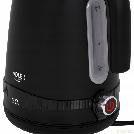 Czajnik elektryczny LED z regulacją temperatury 1,7L STRIX Adler AD 1345 black