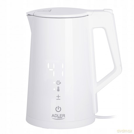 Czajnik elektryczny LED z regulacją temperatury 1,7L STRIX Adler AD 1345 white