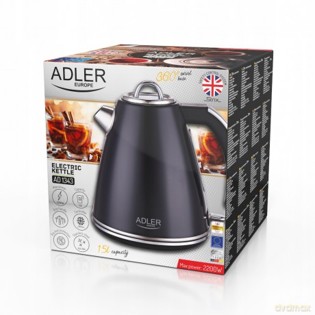 Czajnik metalowy 1,5 L STRIX Adler AD 1343 black