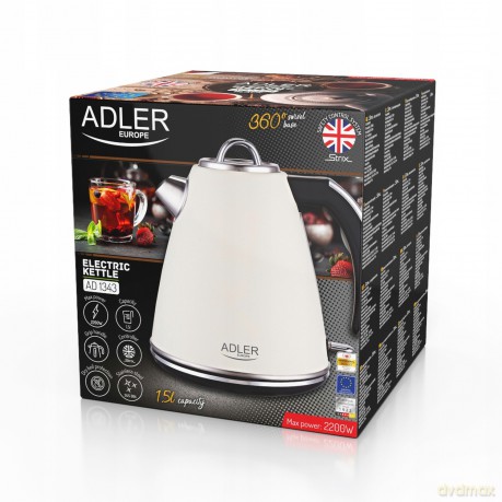 Czajnik metalowy 1,5 L STRIX Adler AD 1343 creme